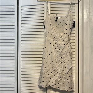 H&M White Dress with Black Dots